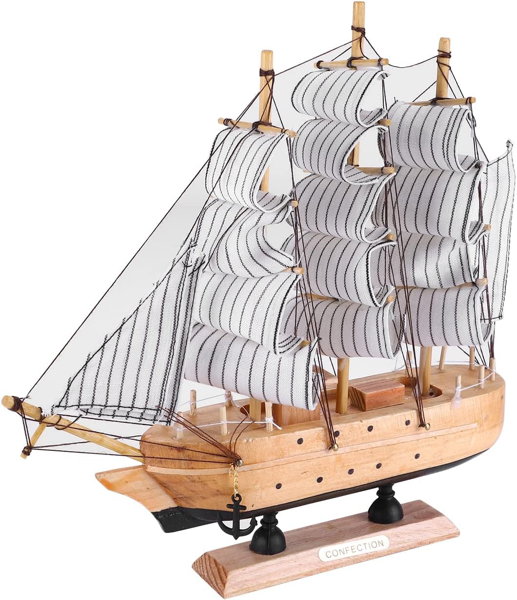sailing ship model wooden sailing ship pirate ship retro style